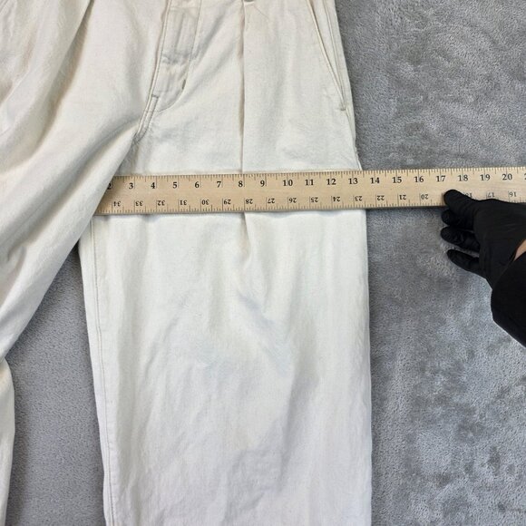 Banana Republic Jeans Womens 26 Ecru High-Rise Relaxed Wide Leg Premium Denim - Picture 6 of 13